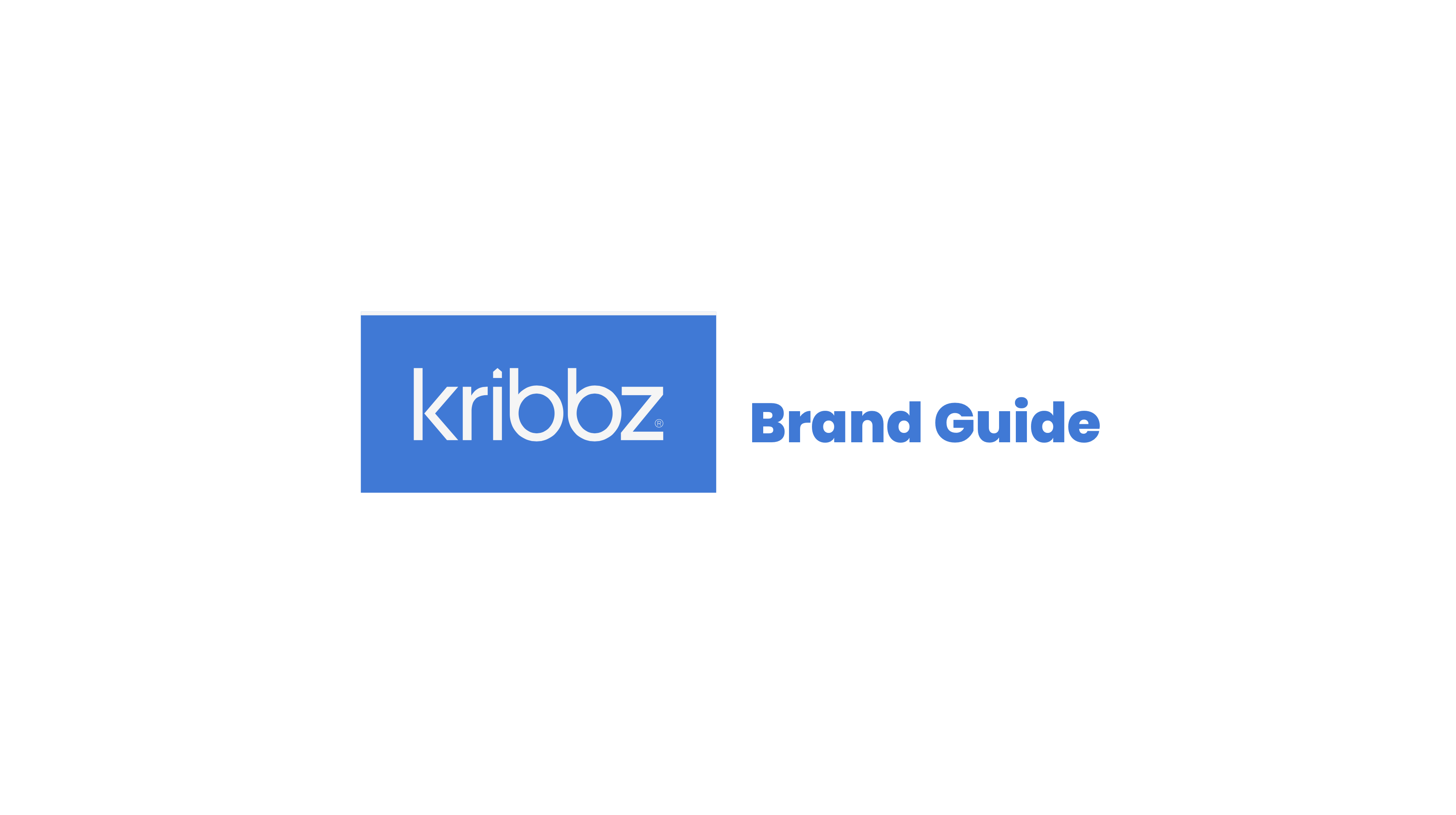 Kribbz brand book Kribbz brand book