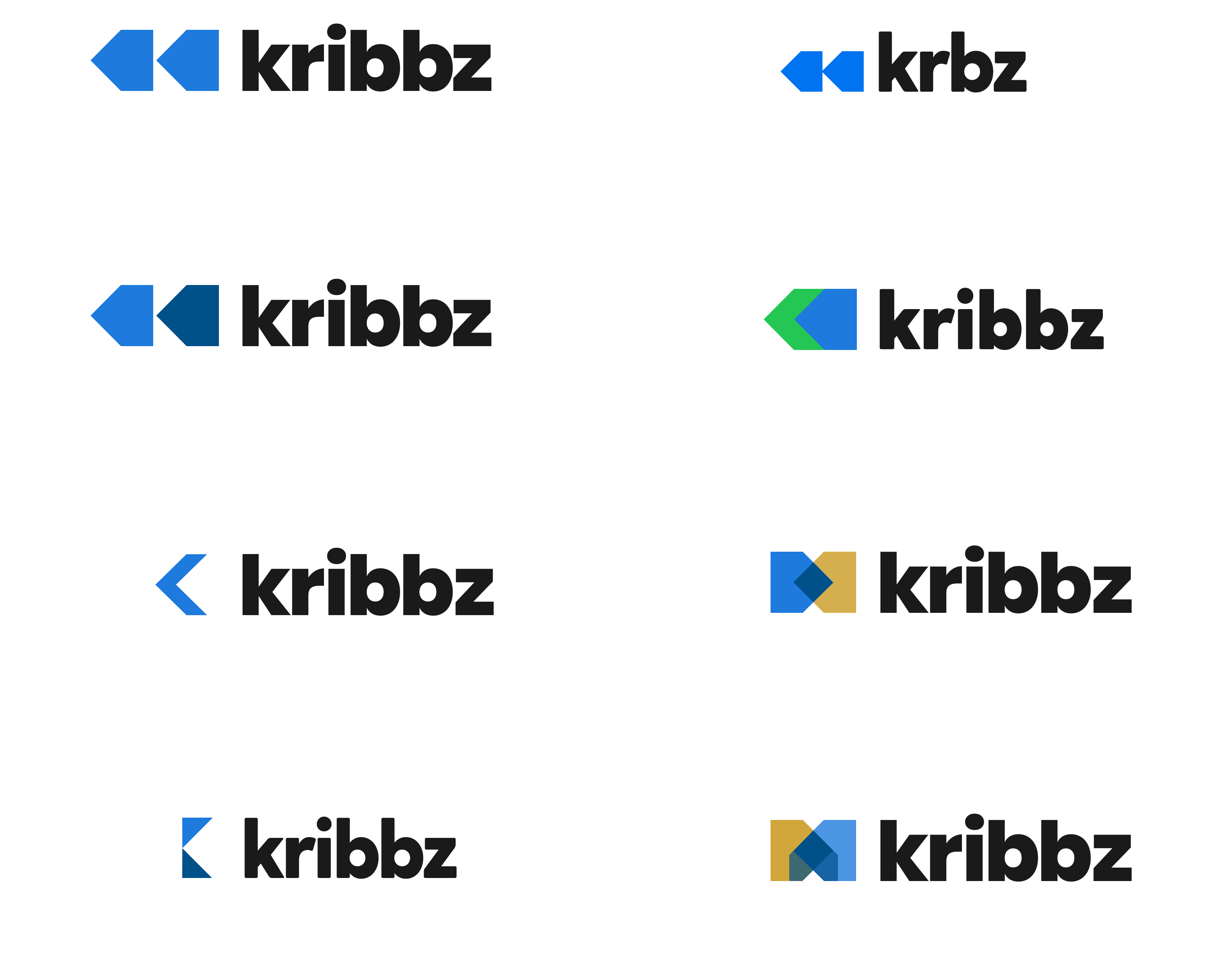 Kribbz logo explorations Kribbz logo explorations